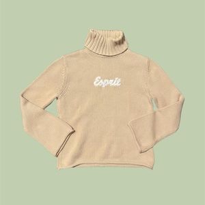 🌥️Vintage Esprit turtleneck flare sleeve sweater